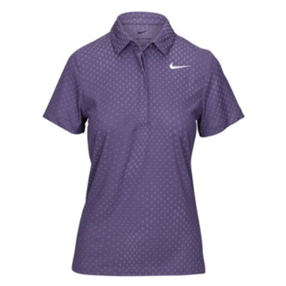 Nike Dri Fit Advanced Tour Jacquard Polo Shirt (Womens) Medium, NWT, Purple
